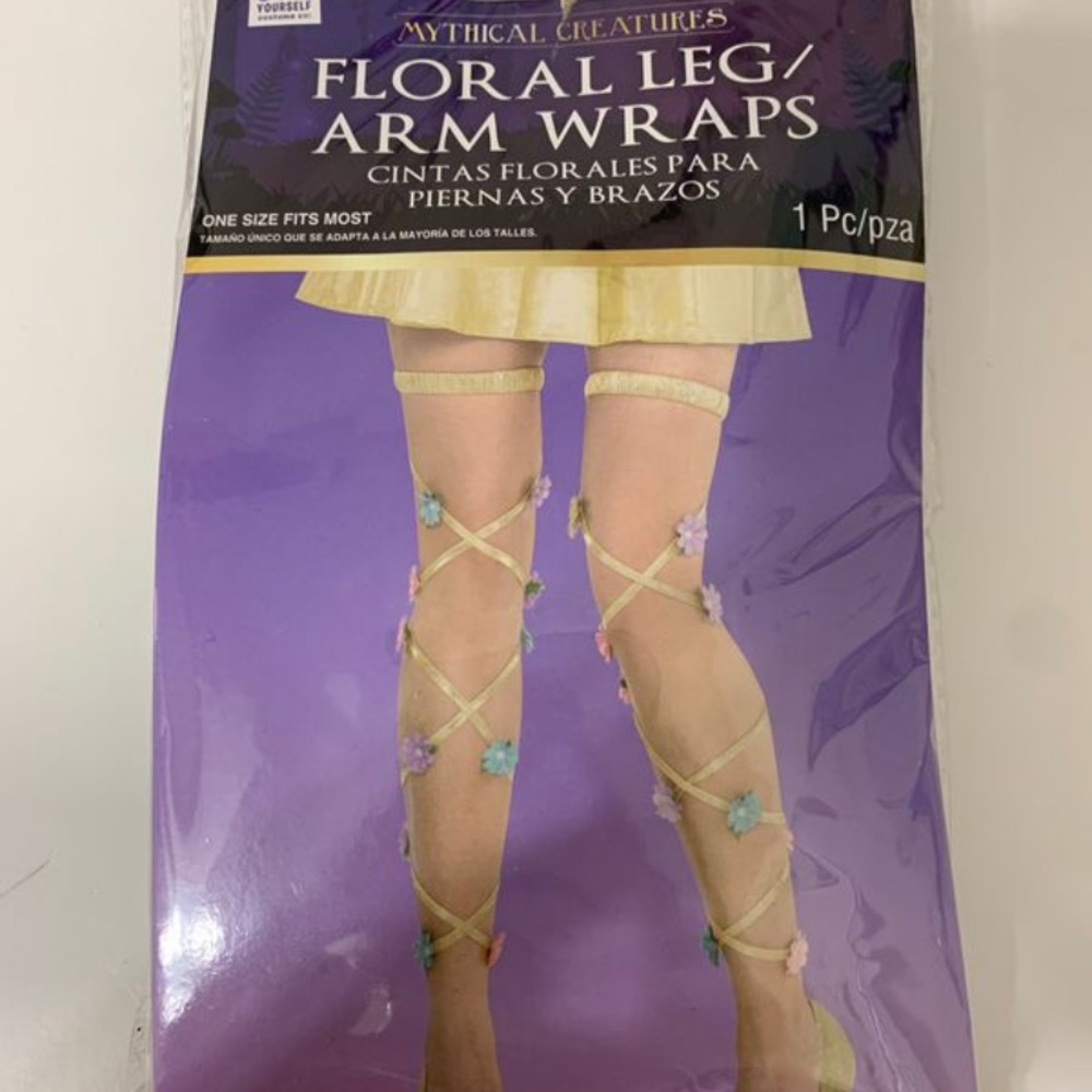Gold floral leg wrap